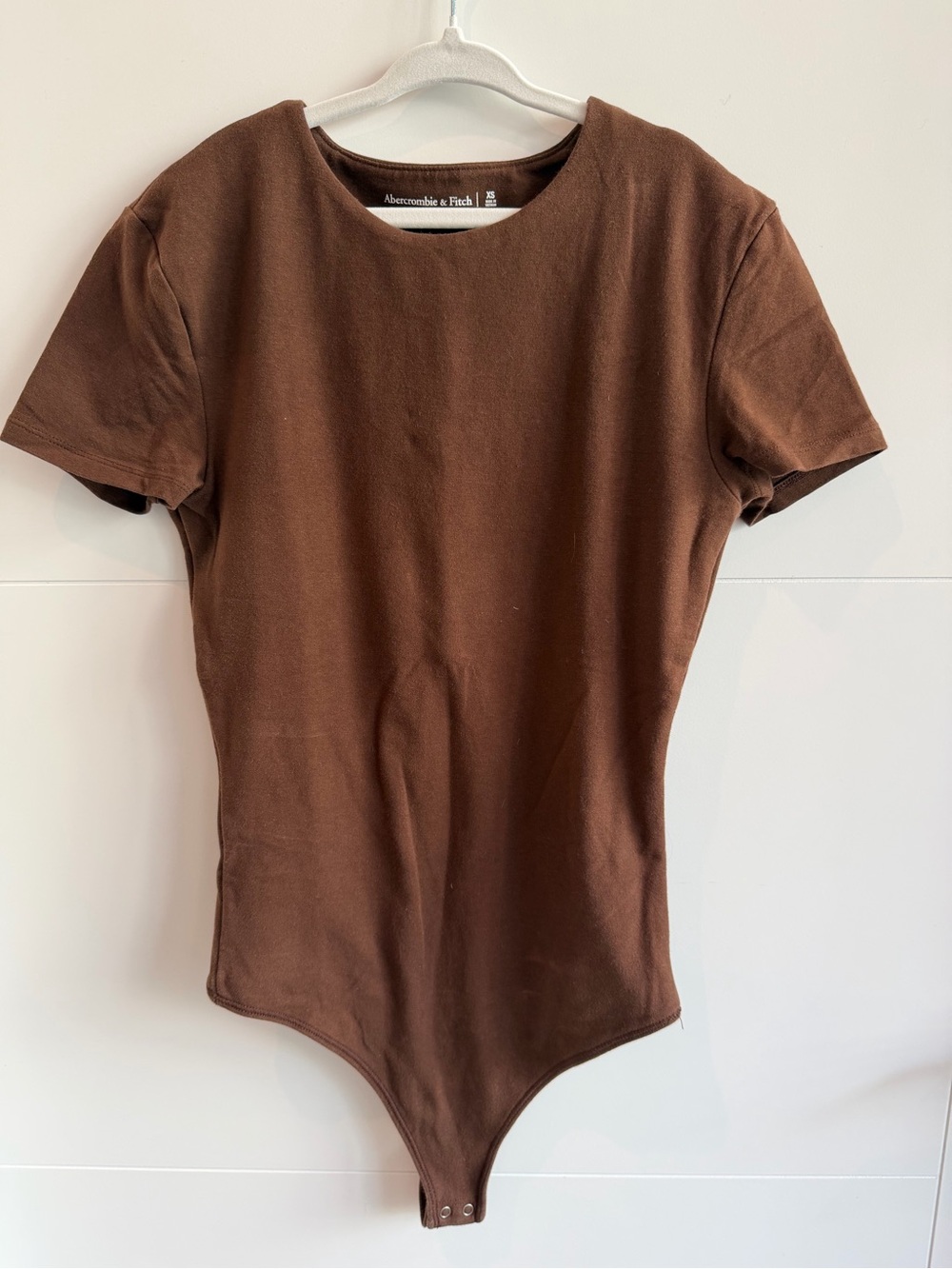 Abercrombie & Fitch Chocolate Brown Short-Sleeve Bodysuit